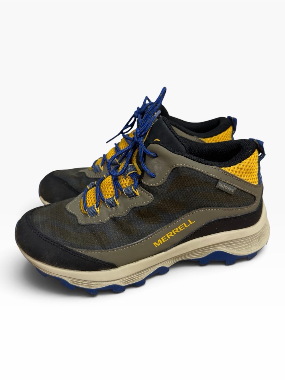 Merrell Kids Moab Speed Mid Waterproof Hiking Boots Size Youth 4 Trail Shoes